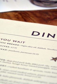 Single Use Menu Printing in Sheffield